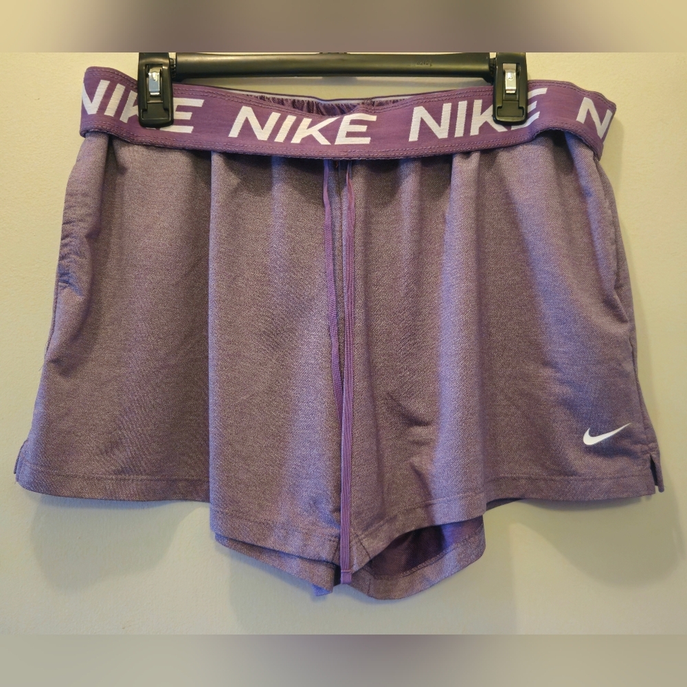 Nike Women's Fold-over Athletic Shorts in Purple